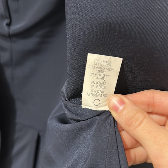 • Theory • Women’s Gabe N Edition Blazer One Button Wool Navy Blue 0 - Picture 5 of 5